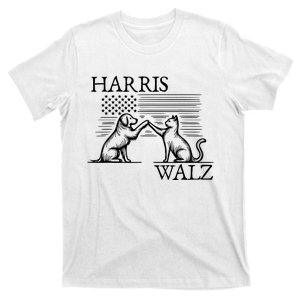 Harris Walz 2024 President American Flag Kamala Harris Waltz T-Shirt