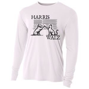 Harris Walz 2024 President American Flag Kamala Harris Waltz Cooling Performance Long Sleeve Crew