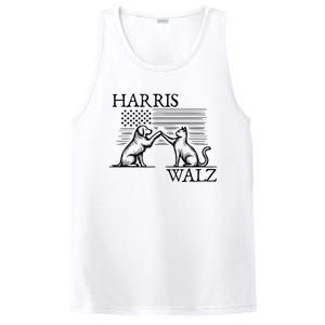 Harris Walz 2024 President American Flag Kamala Harris Waltz PosiCharge Competitor Tank