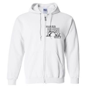 Harris Walz 2024 President American Flag Kamala Harris Waltz Full Zip Hoodie