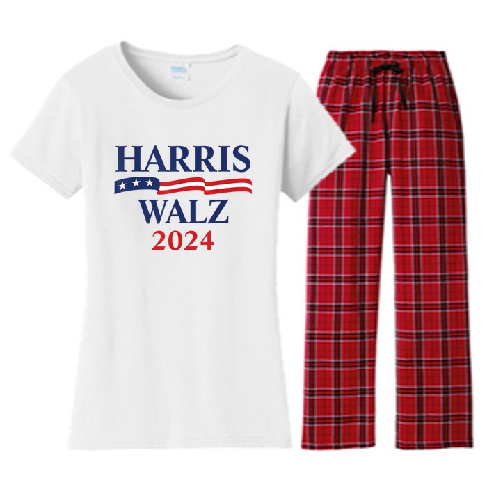 Harris Waltz 2024 Election Kamala Harris Tim Waltz 2024 Women's Flannel Pajama Set