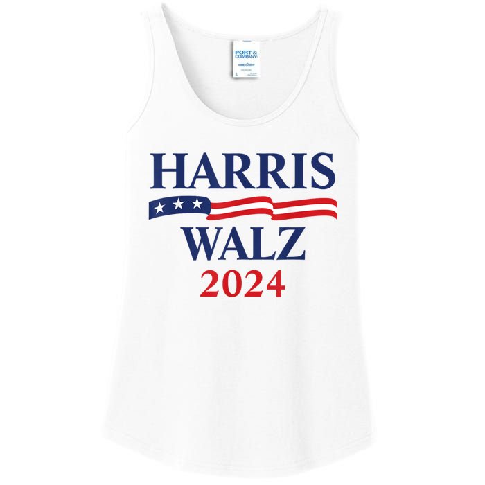 Harris Waltz 2024 Election Kamala Harris Tim Waltz 2024 Ladies Essential Tank