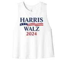 Harris Waltz 2024 Election Kamala Harris Tim Waltz 2024 Women's Racerback Cropped Tank