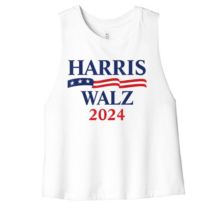 Harris Waltz 2024 Election Kamala Harris Tim Waltz 2024 Women's Racerback Cropped Tank