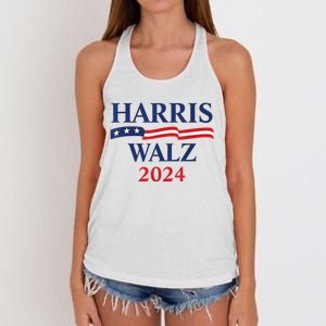 Harris Waltz 2024 Election Kamala Harris Tim Waltz 2024 Women's Knotted Racerback Tank