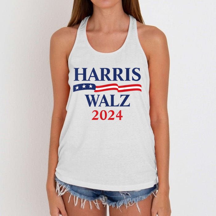 Harris Waltz 2024 Election Kamala Harris Tim Waltz 2024 Women's Knotted Racerback Tank