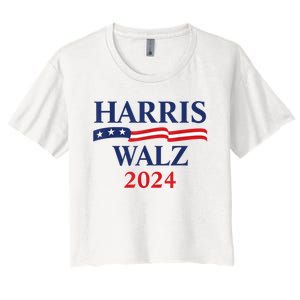 Harris Waltz 2024 Election Kamala Harris Tim Waltz 2024 Women's Crop Top Tee