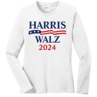 Harris Waltz 2024 Election Kamala Harris Tim Waltz 2024 Ladies Long Sleeve Shirt