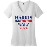 Harris Waltz 2024 Election Kamala Harris Tim Waltz 2024 Women's V-Neck T-Shirt