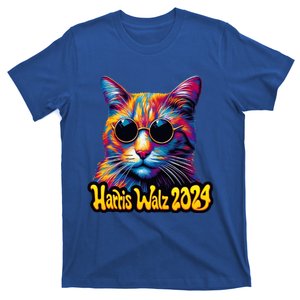 Harris Walz 2024 Funny Cat Election Kamala Harris Tim Waltz T-Shirt