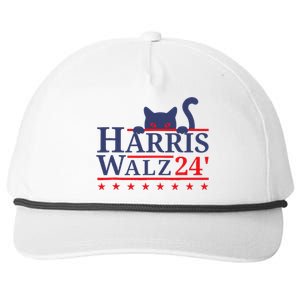 Harris Waltz 2024 Kamala Tim Cat Election Design Snapback Five-Panel Rope Hat