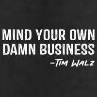 Harris Walz 2024 Mind Your Own Damn Business 7 Panel Mesh Trucker Snapback Hat