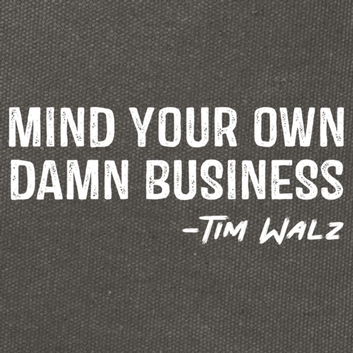 Harris Walz 2024 Mind Your Own Damn Business Cotton Canvas Backpack