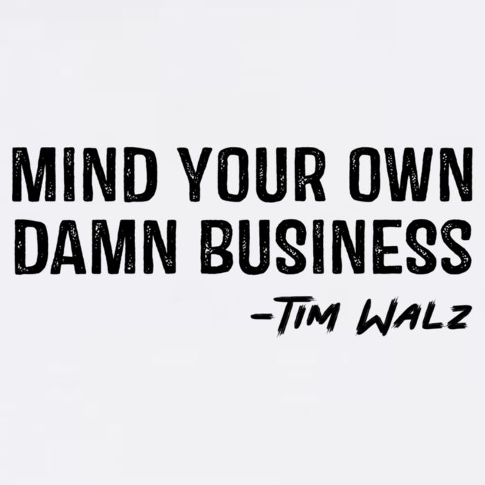Harris Walz 2024 Mind Your Own Damn Business Golf Towel