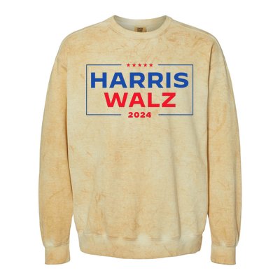 Harris Walz 2024 Vp Presidential Election Usa Waltz Colorblast Crewneck Sweatshirt