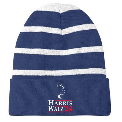 Harris Waltz 2024 Election Kamala Harris Tim Waltz 2024 Striped Beanie with Solid Band