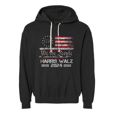 Harris Waltz 2024 Election Kamala Harris Tim Waltz 2024 Garment-Dyed Fleece Hoodie