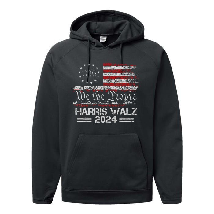 Harris Waltz 2024 Election Kamala Harris Tim Waltz 2024 Performance Fleece Hoodie