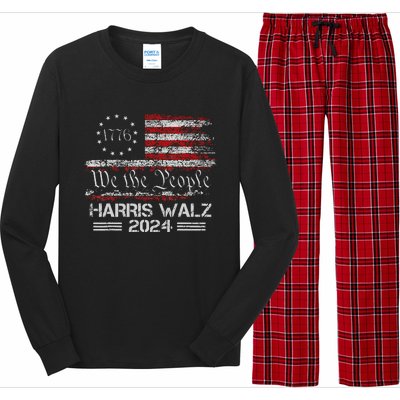 Harris Waltz 2024 Election Kamala Harris Tim Waltz 2024 Long Sleeve Pajama Set