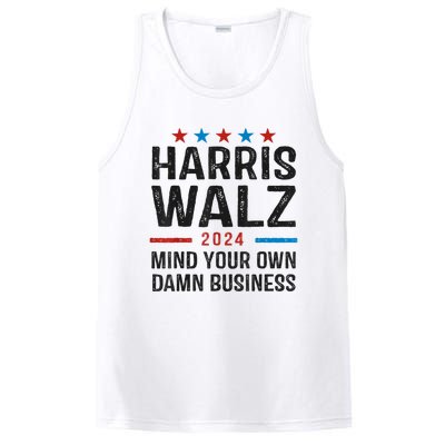 Harris Walz 2024 Mind Your Own Damn Business PosiCharge Competitor Tank