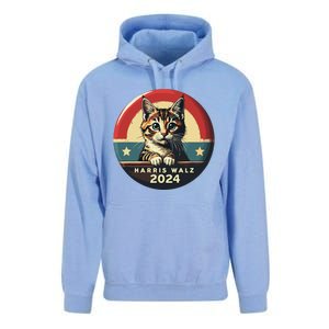 Harris Walz 2024 Funny Cat Election Kamala Harris Tim Waltz Unisex Surf Hoodie