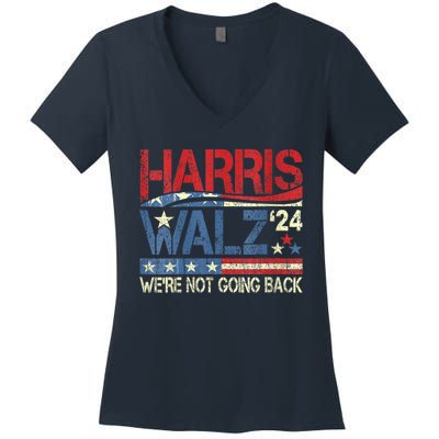 Harris Waltz 2024 Election Kamala Harris Tim Waltz 2024 Women's V-Neck T-Shirt