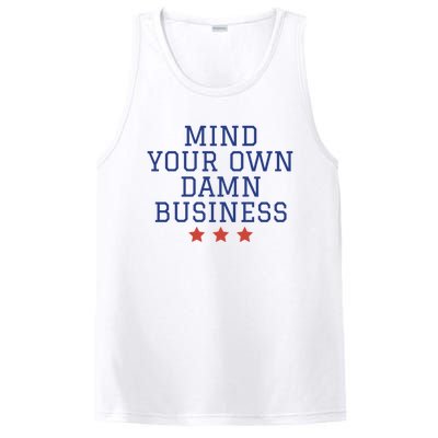 Harris Walz 2024 Mind Your Own Damn Business PosiCharge Competitor Tank