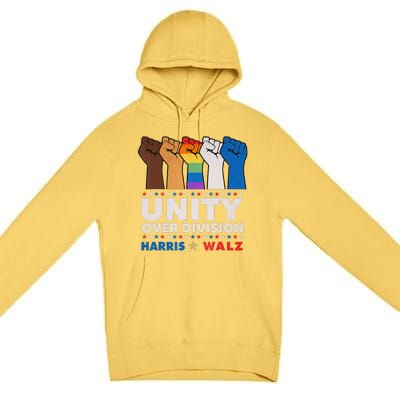 Harris Waltz 2024 Unity Over Division Premium Pullover Hoodie