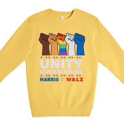 Harris Waltz 2024 Unity Over Division Premium Crewneck Sweatshirt