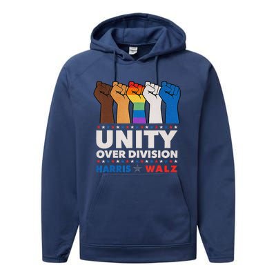 Harris Waltz 2024 Unity Over Division Performance Fleece Hoodie