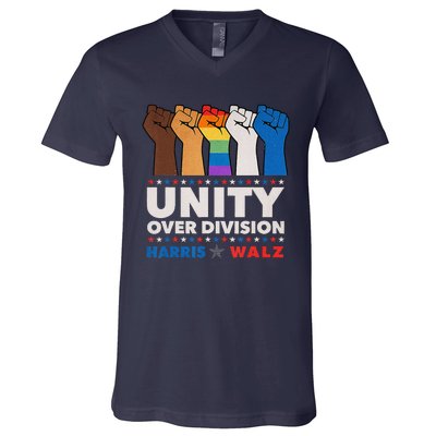 Harris Waltz 2024 Unity Over Division V-Neck T-Shirt