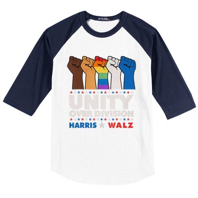 Harris Waltz 2024 Unity Over Division Baseball Sleeve Shirt