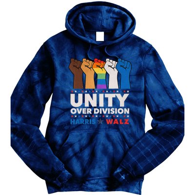 Harris Waltz 2024 Unity Over Division Tie Dye Hoodie