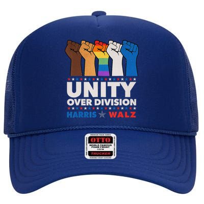 Harris Waltz 2024 Unity Over Division High Crown Mesh Back Trucker Hat