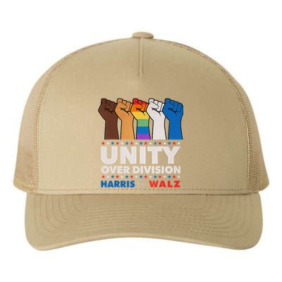 Harris Waltz 2024 Unity Over Division Yupoong Adult 5-Panel Trucker Hat