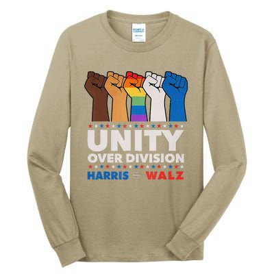 Harris Waltz 2024 Unity Over Division Tall Long Sleeve T-Shirt