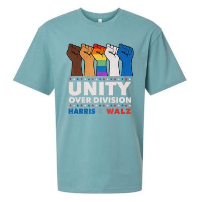 Harris Waltz 2024 Unity Over Division Sueded Cloud Jersey T-Shirt