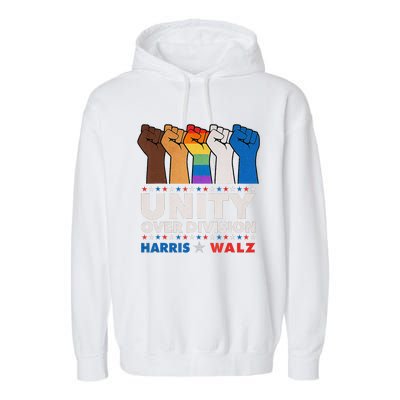 Harris Waltz 2024 Unity Over Division Garment-Dyed Fleece Hoodie