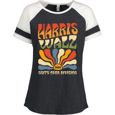 Harris Waltz 2024 Unity Over Division Enza Ladies Jersey Colorblock Tee