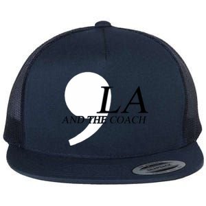 Harris Walz 2024 Comma La And The Coach Flat Bill Trucker Hat