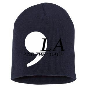 Harris Walz 2024 Comma La And The Coach Short Acrylic Beanie