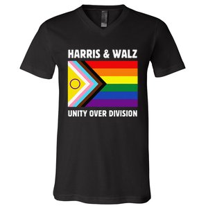 Harris Waltz 2024 Unity Over Division Gay Rights V-Neck T-Shirt