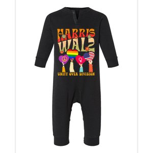 Harris Waltz 2024 Unity Over Division Harris Waltz 2024 Over Infant Fleece One Piece