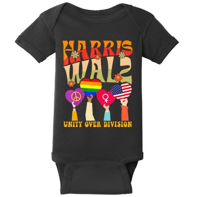 Harris Waltz 2024 Unity Over Division Harris Waltz 2024 Over Baby Bodysuit