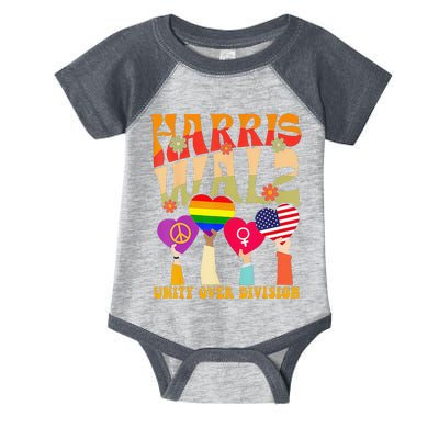 Harris Waltz 2024 Unity Over Division Harris Waltz 2024 Over Infant Baby Jersey Bodysuit