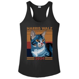 Harris Walz 2024 Funny Cat Election Kamala Harris Gift Ladies PosiCharge Competitor Racerback Tank