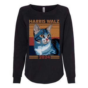 Harris Walz 2024 Funny Cat Election Kamala Harris Gift Womens California Wash Sweatshirt