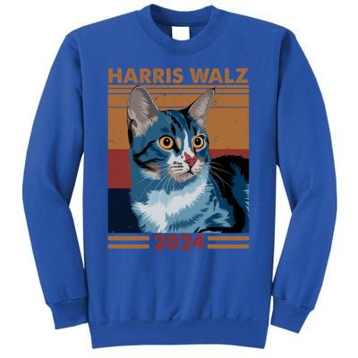 Harris Walz 2024 Funny Cat Election Kamala Harris Gift Sweatshirt