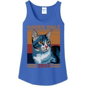 Harris Walz 2024 Funny Cat Election Kamala Harris Gift Ladies Essential Tank