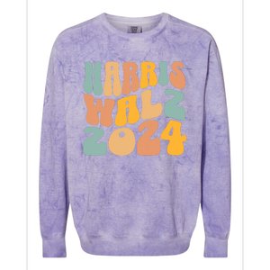 Harris Walz 2024 For President Kamala Harris Democrat Colorblast Crewneck Sweatshirt